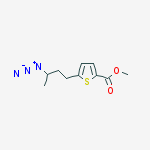 2-Thiophenecarboxylic acid, 5-(3-azidobutyl)-, methyl ester molecular structure
