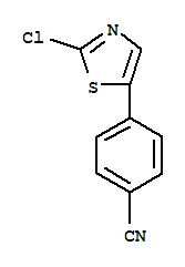2-Chloro-5-(4-cyanophenyl)thiazole molecular structure