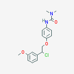 Urea, N'-[4-[2-chloro-2-(3-methoxyphenyl)ethoxy]phenyl]-N,N-dimethyl- molecular structure