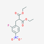 Propanedioic acid, (2-fluoro-4-nitrophenyl)methyl-, diethyl ester molecular structure