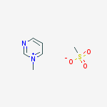 Pyrimidinium, 1-methyl-, methanesulfonate molecular structure