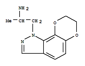 1H-[1,4]Dioxino[2,3-g]indazole-1-ethanamine,  7,8-dihydro--alpha--methyl- molecular structure