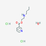 2-(butylamino)ethyl Pyridine-3-carboxylate;hydrate;dihydrochloride molecular structure