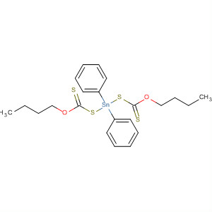 6-Oxa-2,4-dithia-3-stannadecanethioic acid, 3,3-diphenyl-5-thioxo-,O-butyl ester molecular structure
