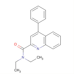 2-Quinolinecarboxamide, N,N-diethyl-4-phenyl- molecular structure