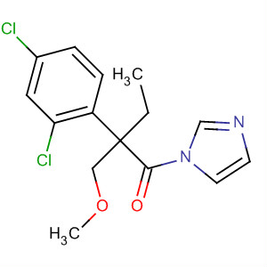 1H-Imidazole, 1-[2-(2,4-dichlorophenyl)-2-(methoxymethyl)-1-oxobutyl]- molecular structure