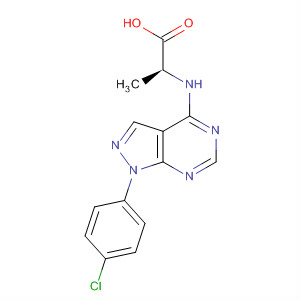 b-Alanine, N-[1-(4-chlorophenyl)-1H-pyrazolo[3,4-d]pyrimidin-4-yl]- molecular structure