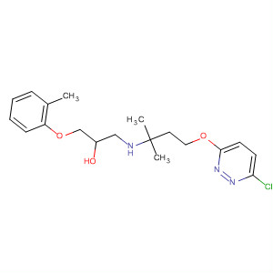 2-Propanol,1-[[3-[(6-chloro-3-pyridazinyl)oxy]-1,1-dimethylpropyl]amino]-3-(2-methylphenoxy)- molecular structure