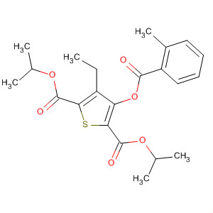 2,5-Thiophenedicarboxylic acid, 3-ethyl-4-[(2-methylbenzoyl)oxy]-,bis(1-methylethyl) ester molecular structure