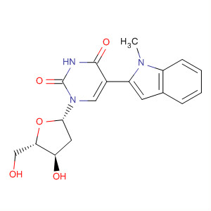Uridine, 2'-deoxy-5-(1-methyl-1H-indol-2-yl)- molecular structure