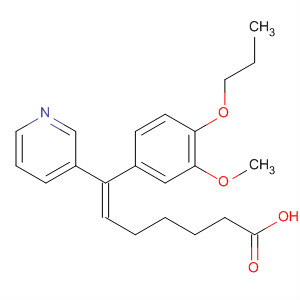 6-Heptenoic acid, 7-(3-methoxy-4-propoxyphenyl)-7-(3-pyridinyl)-, (E)- molecular structure