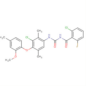 Benzamide,2-chloro-N-[[[3-chloro-4-(2-methoxy-4-methylphenoxy)-2,5-dimethylphenyl]amino]carbonyl]-6-fluoro- molecular structure