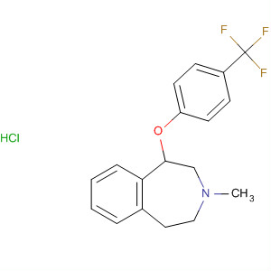 1H-3-Benzazepine,2,3,4,5-tetrahydro-3-methyl-1-[4-(trifluoromethyl)phenoxy]-,hydrochloride molecular structure