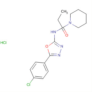 1-Piperidinepropanamide, N-[5-(4-chlorophenyl)-1,3,4-oxadiazol-2-yl]-,monohydrochloride molecular structure