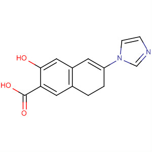 2-Naphthalenecarboxylic acid,7,8-dihydro-3-hydroxy-6-(1H-imidazol-1-yl)- molecular structure