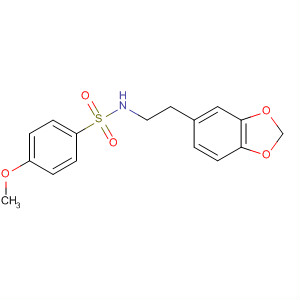 Benzenesulfonamide, N-[2-(1,3-benzodioxol-5-yl)ethyl]-4-methoxy- molecular structure