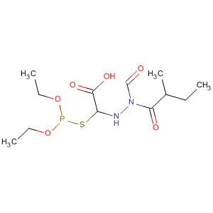 Acetic acid, [(diethoxyphosphinyl)thio]-,2-formyl-1-(1-methylpropyl)hydrazide molecular structure
