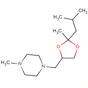 Piperazine,1-methyl-4-[[2-methyl-2-(2-methylpropyl)-1,3-dioxolan-4-yl]methyl]- molecular structure