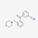3-CYANO-2-MORPHOLINOMETHYL BENZOPHENONE molecular structure