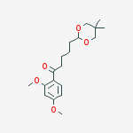 2,4-DIMETHOXY-5-(5,5-DIMETHYL-1,3-DIOXAN-2-YL)VALEROPHENONE molecular structure