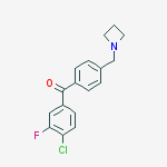 4-AZETIDINOMETHYL-4-CHLORO-3-FLUOROBENZOPHENONE molecular structure