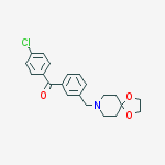 4-CHLORO-3-[8-(1,4-DIOXA-8-AZASPIRO[4.5]DECYL)METHYL]BENOZPHENONE molecular structure