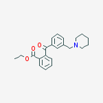 2-CARBOETHOXY-3-PIPERIDINOMETHYL BENZOPHENONE molecular structure