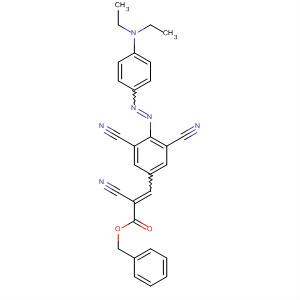 2-Propenoic acid,2-cyano-3-[3,5-dicyano-4-[[4-(diethylamino)phenyl]azo]phenyl]-,phenylmethyl ester