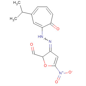 2-Furancarboxaldehyde, 5-nitro-,[3-(1-methylethyl)-7-oxo-1,3,5-cycloheptatrien-1-yl]hydrazone molecular structure