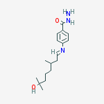 Benzoic acid, 4-[(7-hydroxy-3,7-dimethyloctylidene)amino]-, hydrazide molecular structure