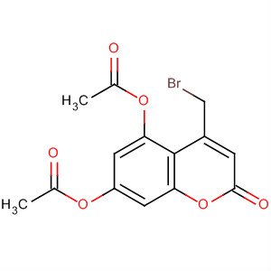 2H-1-Benzopyran-2-one, 5,7-bis(acetyloxy)-4-(bromomethyl)- molecular structure