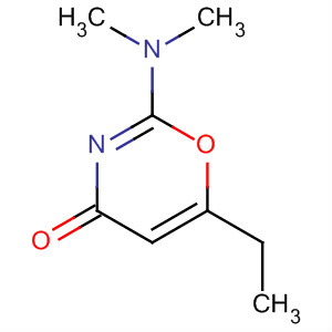 4H-1,3-Oxazin-4-one, 2-(dimethylamino)-6-ethyl- molecular structure