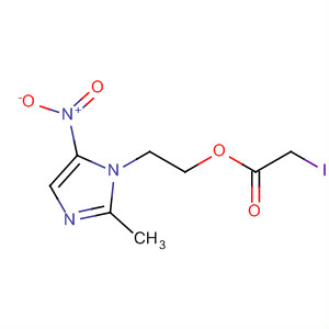 Acetic acid, iodo-, 2-(2-methyl-5-nitro-1H-imidazol-1-yl)ethyl ester molecular structure