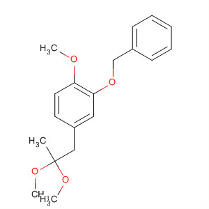 Benzene, 4-(2,2-dimethoxypropyl)-1-methoxy-2-(phenylmethoxy)- molecular structure