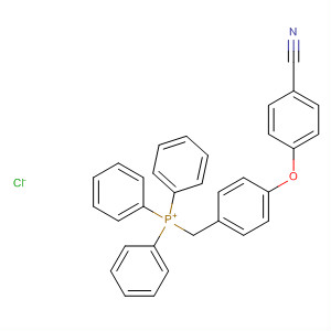Phosphonium, [[4-(4-cyanophenoxy)phenyl]methyl]triphenyl-, chloride molecular structure