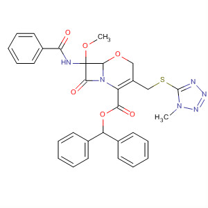 5-Oxa-1-azabicyclo[4.2.0]oct-2-ene-2-carboxylic acid,7-(benzoylamino)-7-methoxy-3-[[(1-methyl-1H-tetrazol-5-yl)thio]methyl]-8-oxo-, diphenylmethyl ester, cis-