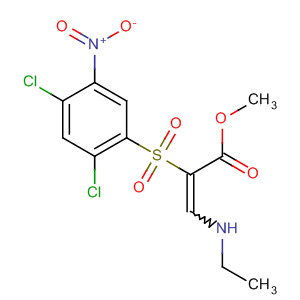 2-Propenoic acid,2-[(2,4-dichloro-5-nitrophenyl)sulfonyl]-3-(ethylamino)-, methyl ester molecular structure
