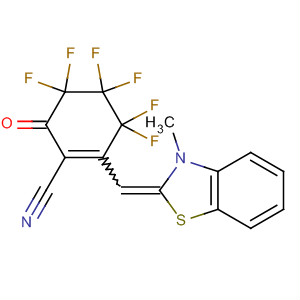 1-Cyclohexene-1-carbonitrile,3,3,4,4,5,5-hexafluoro-2-[(3-methyl-2(3H)-benzothiazolylidene)methyl]-6-oxo-
