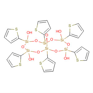 Bicyclo[5.5.1]hexasiloxane-3,5,9,11-tetrol, 1,3,5,7,9,11-hexathienyl- molecular structure
