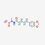 ALANINE,N-(5-(3,4-(METHYLENEDIOXY)PHENYL)-2,4-PENTADIENOYL)-