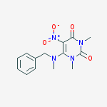 6-[benzyl(methyl)amino]-1,3-dimethyl-5-nitropyrimidine-2,4(1H,3H)-dione molecular structure