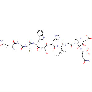 L-Glutamine,L-glutaminylglycyl-L-cysteinyl-L-tryptophyl-L-seryl-L-histidyl-L-isoleucylglycyl-L-a-aspartyl-L-prolyl- molecular structure