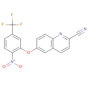 2-Quinolinecarbonitrile, 6-[2-nitro-5-(trifluoromethyl)phenoxy]- molecular structure