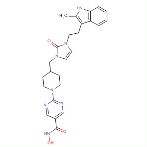 5-Pyrimidinecarboxamide,2-[4-[[2,3-dihydro-3-[2-(2-methyl-1H-indol-3-yl)ethyl]-2-oxo-1H-imidazol-1-yl]methyl]-1-piperidinyl]-N-hydroxy-