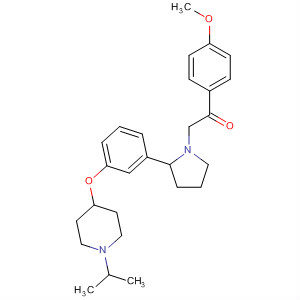 Ethanone,1-(4-methoxyphenyl)-2-[2-[3-[[1-(1-methylethyl)-4-piperidinyl]oxy]phenyl]-1-pyrrolidinyl]- molecular structure