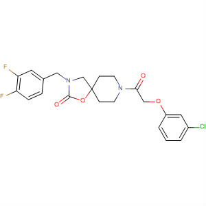 1-Oxa-3,8-diazaspiro[4.5]decan-2-one,8-[2-(3-chlorophenoxy)acetyl]-3-[(3,4-difluorophenyl)methyl]- molecular structure