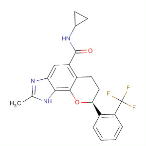 Pyrano[2,3-e]benzimidazole-5-carboxamide,N-cyclopropyl-1,6,7,8-tetrahydro-2-methyl-8-[2-(trifluoromethyl)phenyl]-,(8S)-