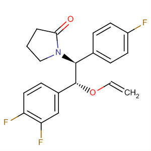 2-Pyrrolidinone,1-[(1S,2R)-2-(3,4-difluorophenyl)-2-(ethenyloxy)-1-(4-fluorophenyl)ethyl]- molecular structure