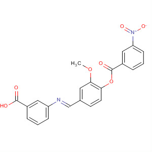 Benzoic acid,3-[(E)-([3-methoxy-4-[(3-nitrobenzoyl)oxy]phenyl]methylene)amino]- molecular structure