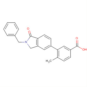 Benzoic acid,3-[2,3-dihydro-1-oxo-2-(phenylmethyl)-1H-isoindol-5-yl]-4-methyl- molecular structure